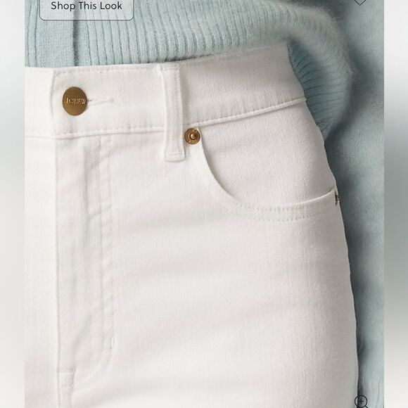 J. Crew women’s New wide leg denim trouser jean size 27 in white - Picture 11 of 11